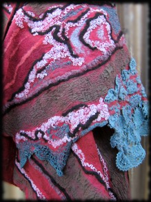 upcycled felt shawls